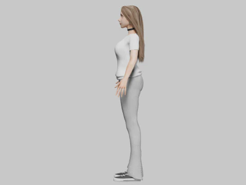 Pretty teen Woman V35253 3D Model
