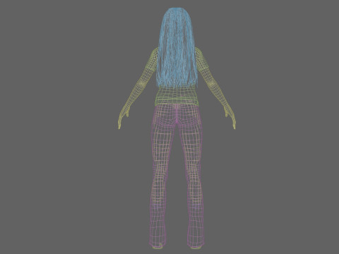Pretty teen Woman V35253 3D Model