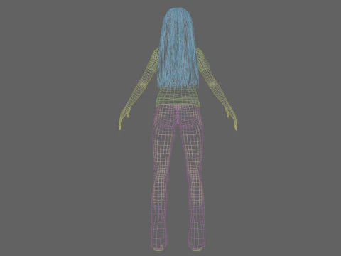 Pretty teen Woman V35253 3D Model