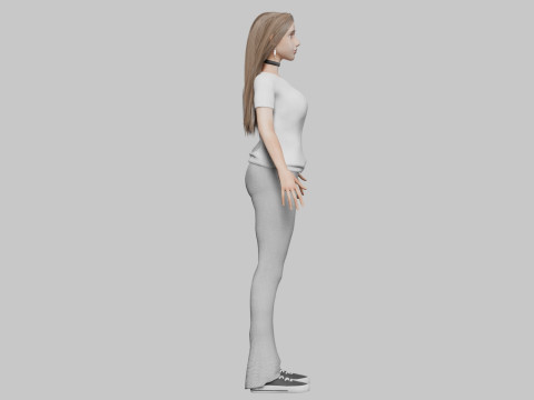 Pretty teen Woman V35253 3D Model
