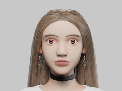 Pretty teen Woman V35253 3D Model
