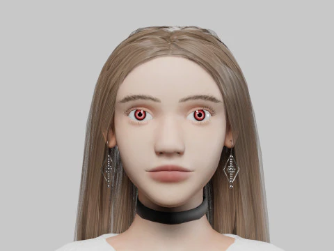 Pretty teen Woman V35253 3D Model