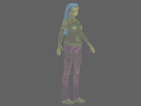 Pretty teen Woman V35253 3D Model