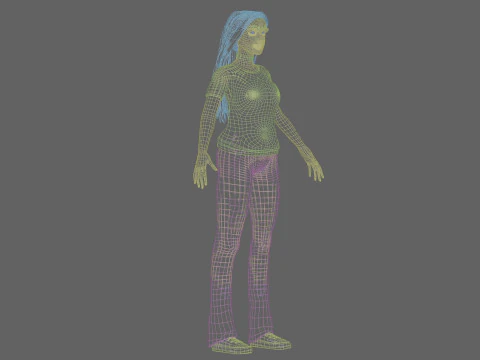 Pretty teen Woman V35253 3D Model