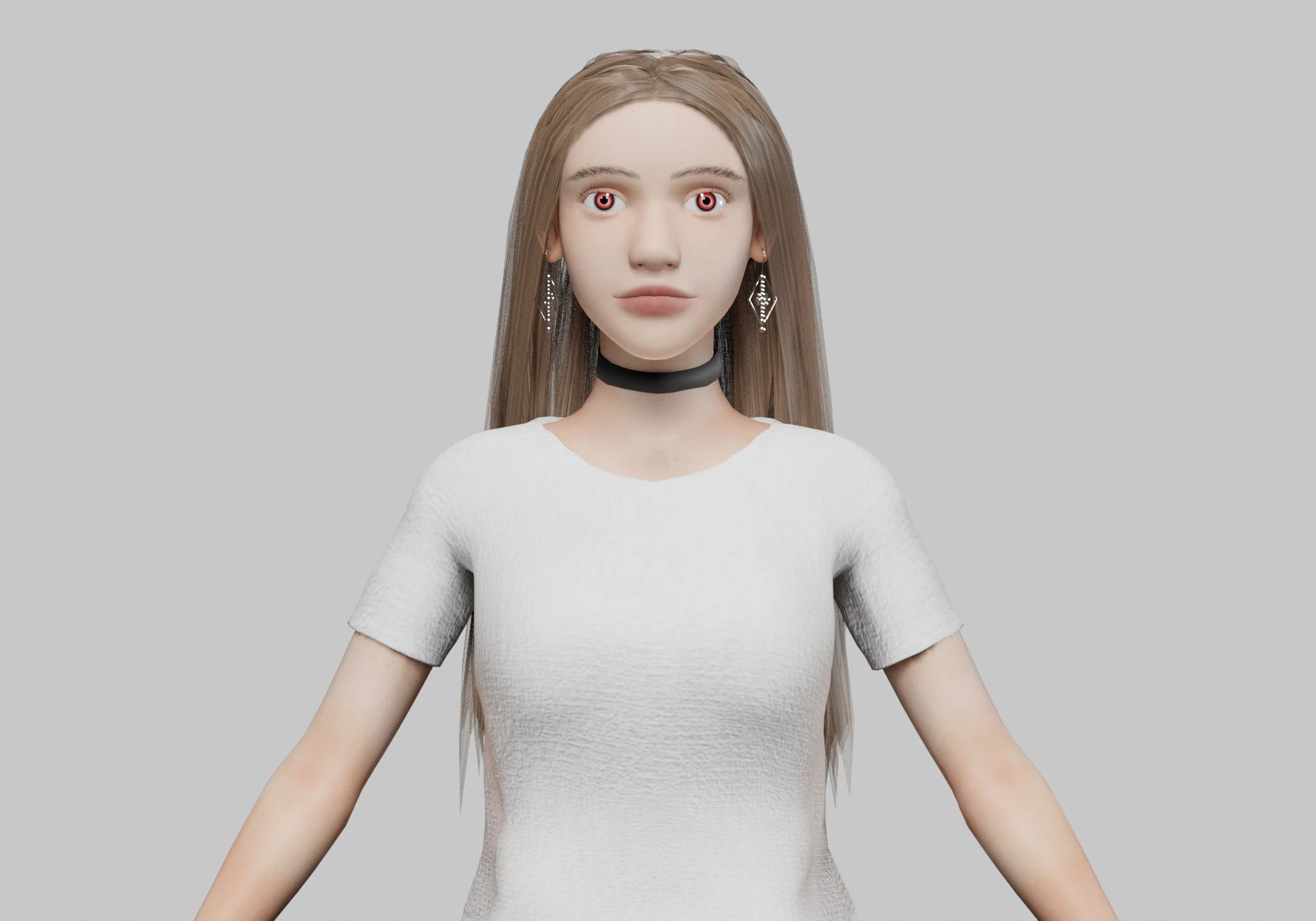 Pretty teen Woman V35253 3D Model .c4d .max .obj .3ds .fbx .stl .blend 