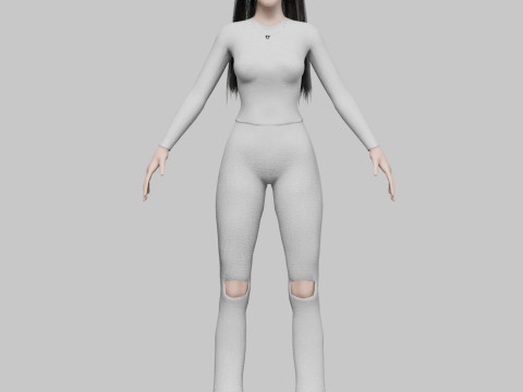 Pretty Young woman V36583 3D-Modell