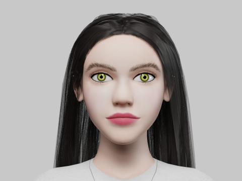 Pretty Young woman V36583 3D-Modell