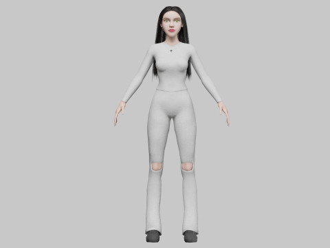Pretty Young woman V36583 3D-Modell