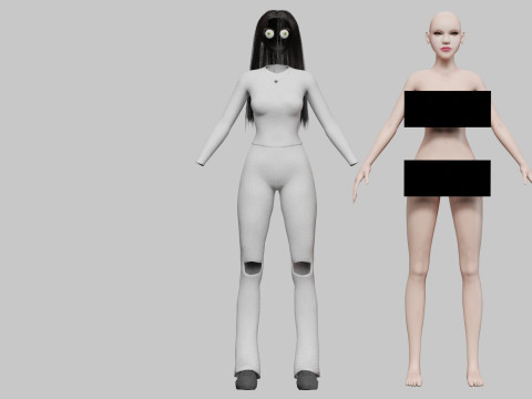 Pretty Young woman V36583 3D-Modell