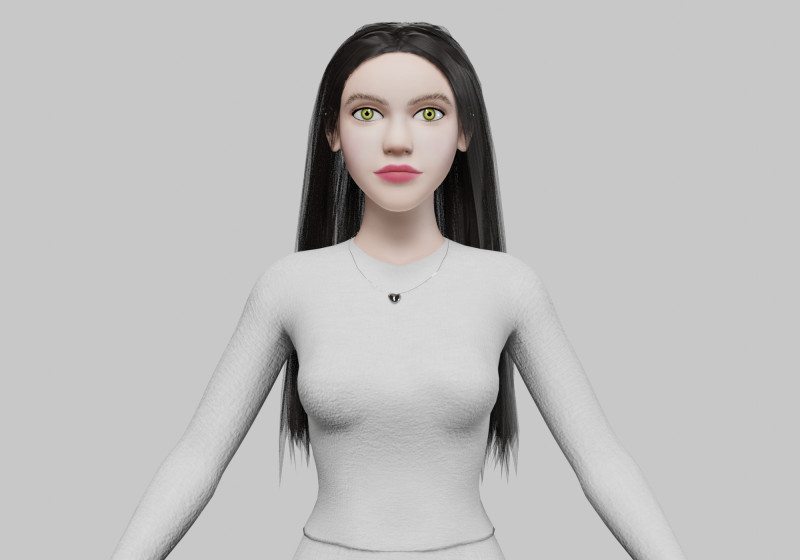 Pretty Young woman V36583 3D-Modell .c4d .max .obj .3ds .fbx .stl .blend 