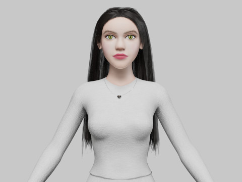 Pretty Young woman V36583 3D Model
