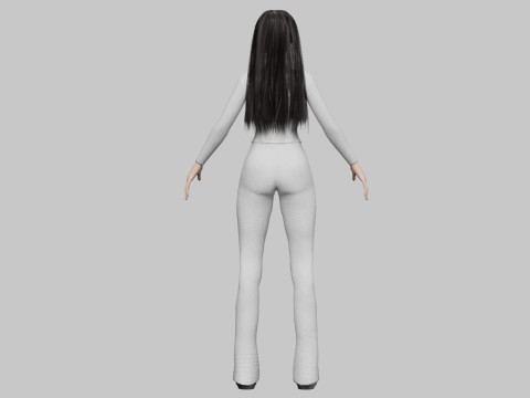 Pretty Young woman V36583 3D-Modell
