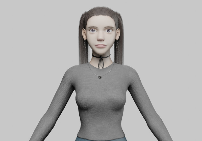 Standard Basic Woman V25461 3D Model .c4d .max .obj .3ds .fbx .stl .blend 