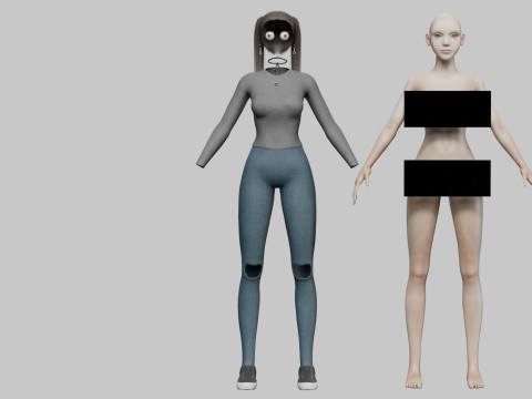 Standard Basic Woman V25461 3D Model