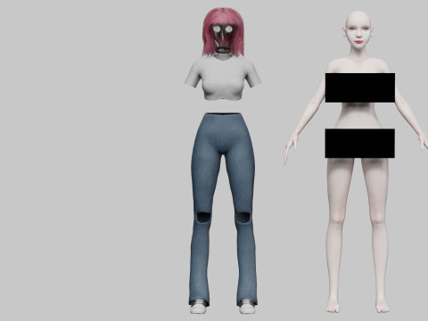 Standard cute Woman V31958 Modelo 3D