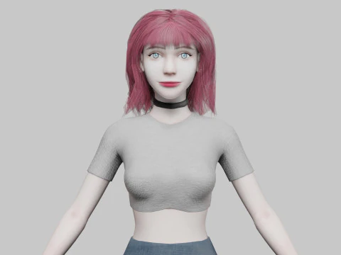 Mulher fofa padr&atilde;o V31958 Modelo 3D