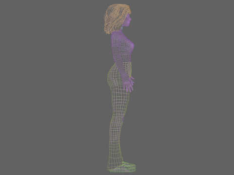 Standard cute Woman V31958 Modelo 3D