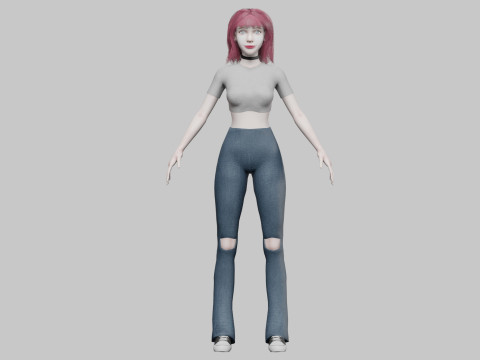 Standard cute Woman V31958 Modelo 3D