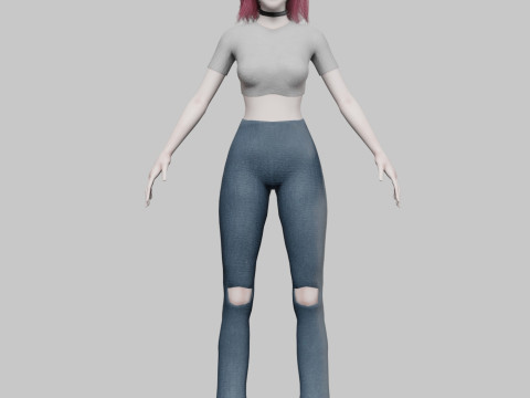 Standard cute Woman V31958 Modelo 3D