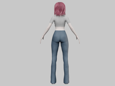 Standard cute Woman V31958 Modelo 3D