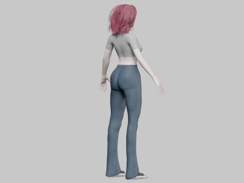 Standard cute Woman V31958 Modelo 3D