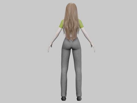 Stylized cute Woman V31558 Modelo 3D