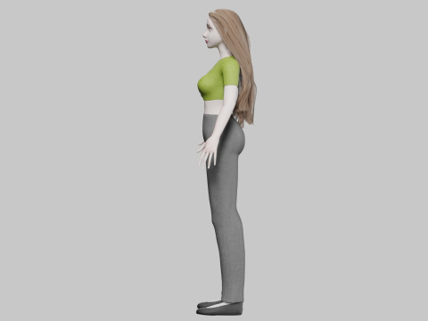 Stylized cute Woman V31558 Modelo 3D