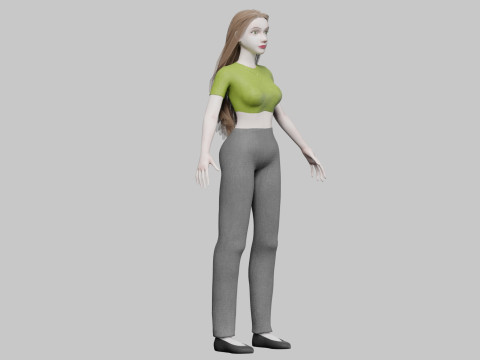Stylized cute Woman V31558 Modelo 3D