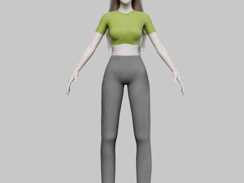 Stylized cute Woman V31558 Modelo 3D