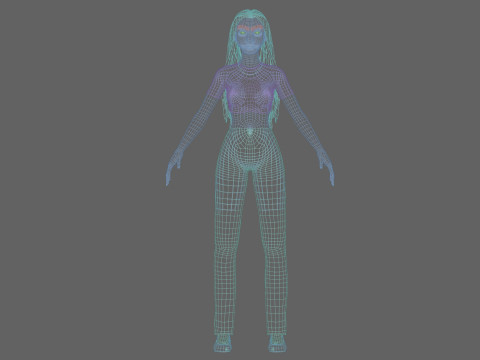 Stylized cute Woman V31558 Modelo 3D