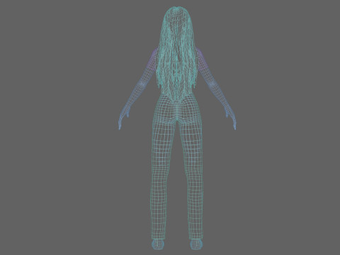 Stylized cute Woman V31558 Modelo 3D