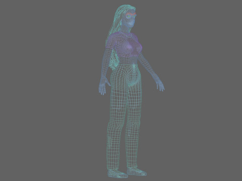 Stylized cute Woman V31558 Modelo 3D