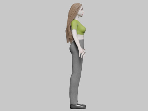 Stylized cute Woman V31558 Modelo 3D