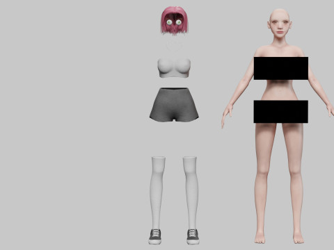 Stylized Pretty Woman V30878 3D मॉडल