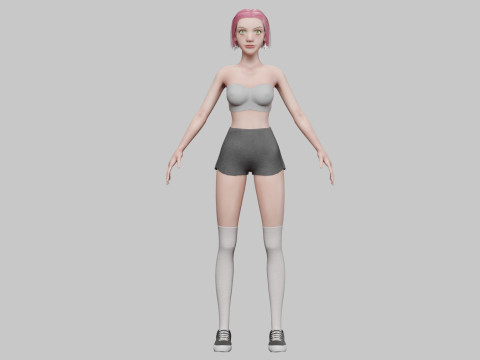 Stylized Pretty Woman V30878 3D मॉडल