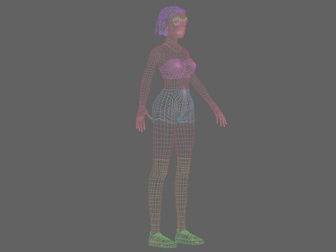 Stylized Pretty Woman V30878 3D मॉडल