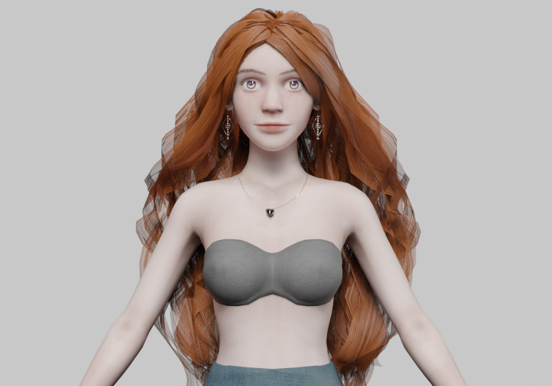 Sweet Basic Woman V39919 Model 3D .c4d .max .obj .3ds .fbx .stl .blend 