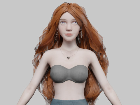 Sweet Basic Woman V39919 3D Model