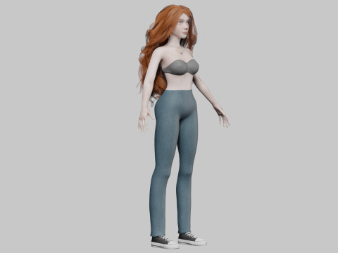 Sweet Basic Woman V39919 Model 3D