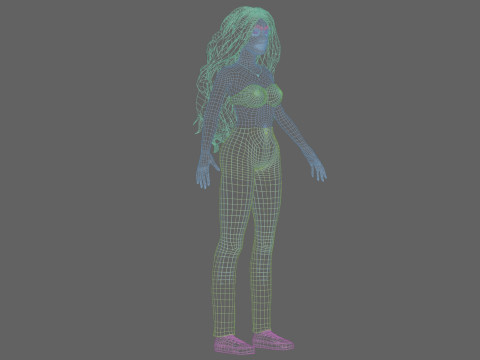 Sweet Basic Woman V39919 Model 3D