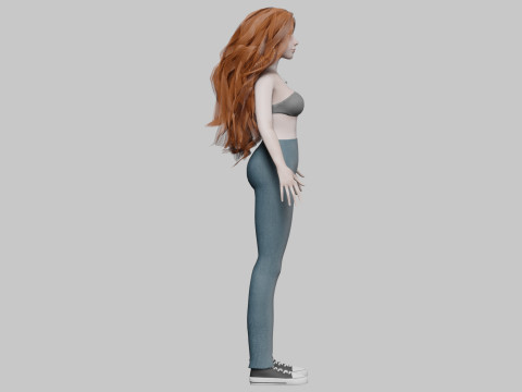 Sweet Basic Woman V39919 Model 3D