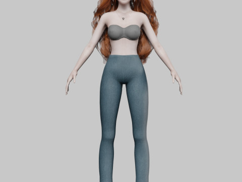 Sweet Basic Woman V39919 Model 3D