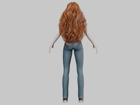 Sweet Basic Woman V39919 Model 3D