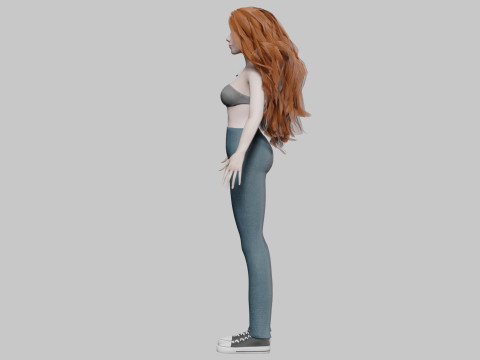 Sweet Basic Woman V39919 Model 3D