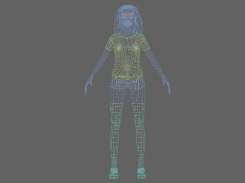 Sweet cute Woman V34404 Modèle 3D
