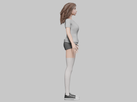 Sweet cute Woman V34404 Modèle 3D