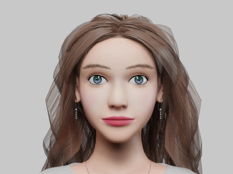 Sweet cute Woman V34404 Modèle 3D