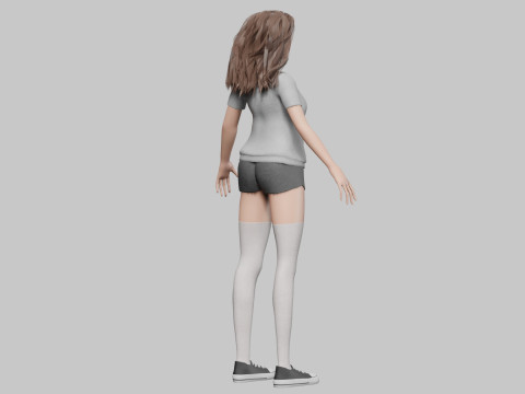 Sweet cute Woman V34404 Modèle 3D