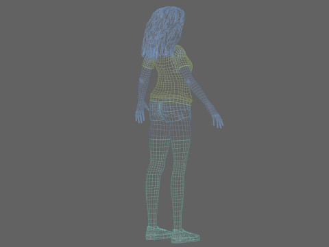 Sweet cute Woman V34404 Modèle 3D