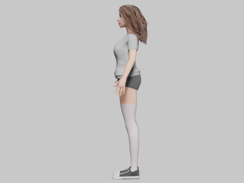 Sweet cute Woman V34404 Modèle 3D